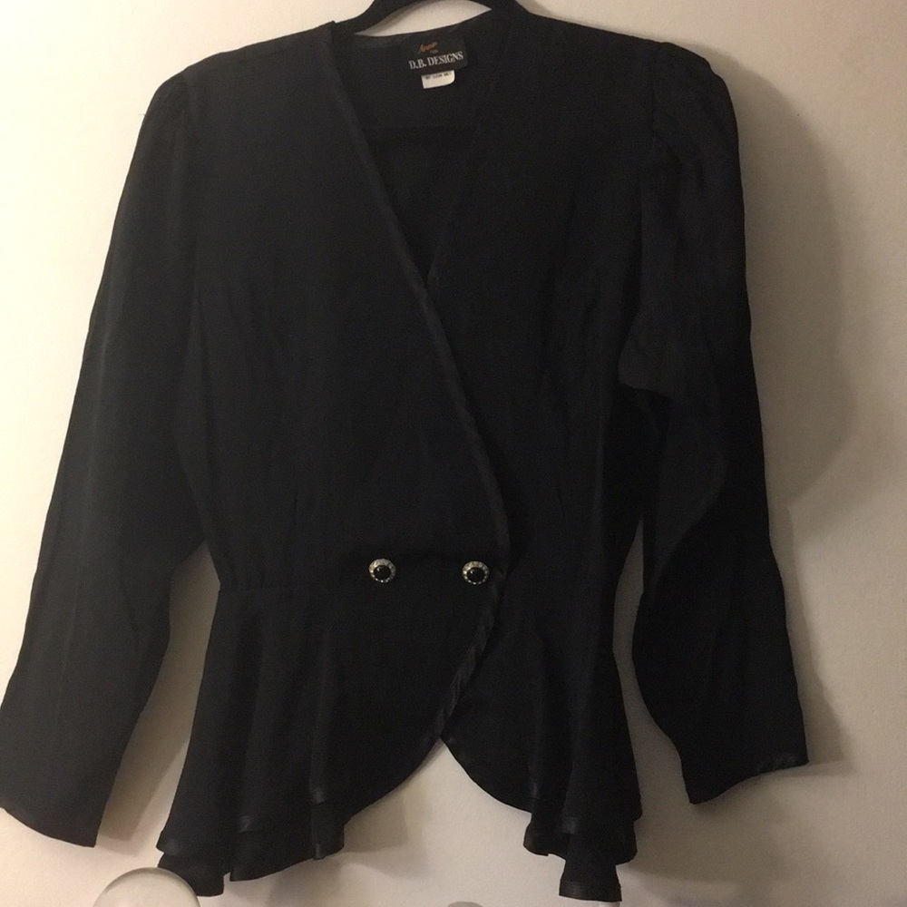 Vintage peplum button jacket